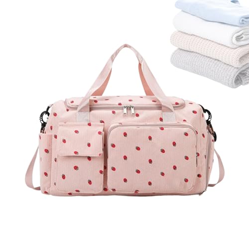 Turnbeutel – Lauftasche mit großem Fassungsvermögen mit Schuhfach | Gym Duffle-Tasche für Frauen mit Nasstasche | Wasserdichter Reise-Knopfbeutel | Gymnas Duffel, Rosa, Se référer à la description von Generic