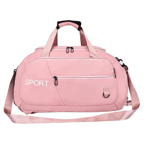 Turnbeutel Reisetasche Sporttasche | Weekender Nachttasche Schulter | Sporttasche mit mehreren Taschen wasserdicht für Outdoor-Aktivitäten, Wasserflaschen, asciu, Rosa, riferimento alla von Generic