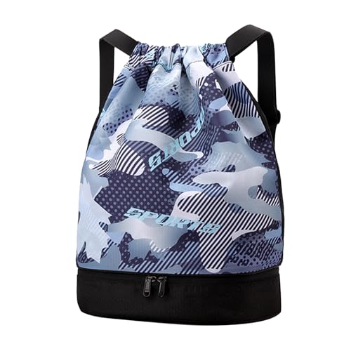 Turnbeutel | Schultertasche mit Schuhfach | Handgepäck aus wasserdichtem Stoff für Basketball und Camping von Generic