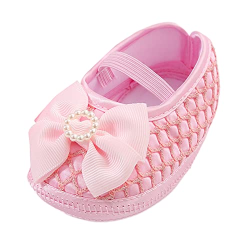 Turnschuh Baby Babyschuhe, modische weiche Sohle, Kleinkindschuhe, Perlenkleid, Blumen-Prinzessin-Schuhe, Kleinkindschuhe Sneaker Antirutsch Baby (Pink, 19 Infant) von Generic