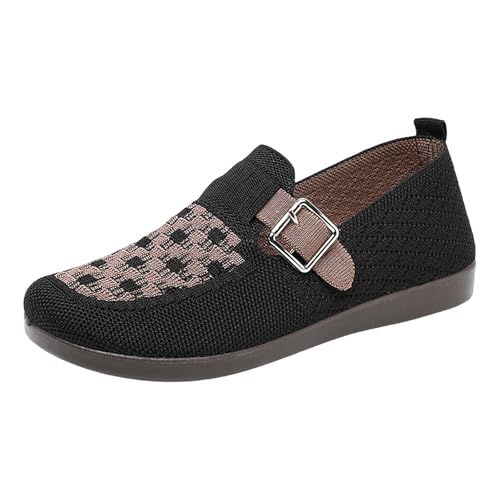 Turnschuhe Damen 39 Walkingschuhe Mit Metall Verstellbare Flach Breite Füße Trekkingschuhe Weichen Sohlen Leichte Mesh Laufschuhe rutschfeste Mode Freizeitsandale Sommerschuhe von Generic