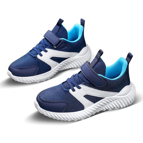 Turnschuhe Kinder rutschfest Sportschuhe Kinder Mesh Hallenturnschuhe mit Klettverschluss Hallenschuhe Junge Atmungsaktive Kinderschuhe Helle Sohle Sneaker Sport Schuhe Tennisschuhe Kids Shoes von Generic