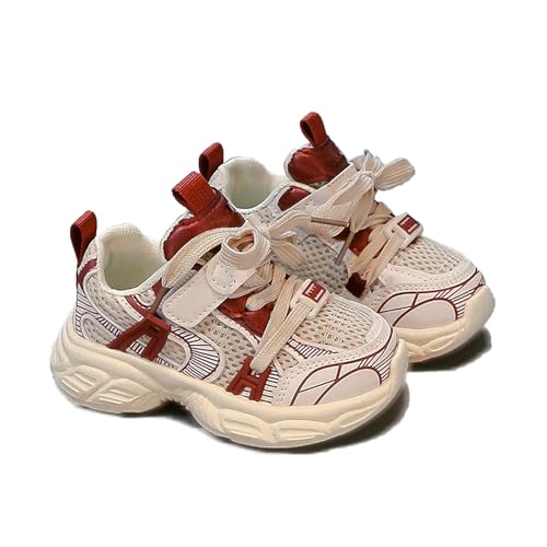 Turnschuhe Mädchen Atmungsaktiv Hallenschuhe, Mesh Sportschuhe Outdoor Barfussschuhe Leicht Sneaker Wanderschuhe Casual Sneakers Trail Running Soft Barfußschuhe für Mädchen 4-12 Jahre von Generic