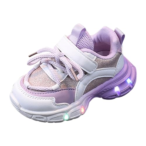 Turnschuhe Mädchen Mesh, Sneaker Kinder Stylish Design, Atmungsaktiv Sportschuhe mit Schnürung Sport Laufschuhe Outdoor Unisex Kinderschuhe Bequeme Hallenschuhe rutschfeste Freizeitschuhe Größe 26-37 von Generic