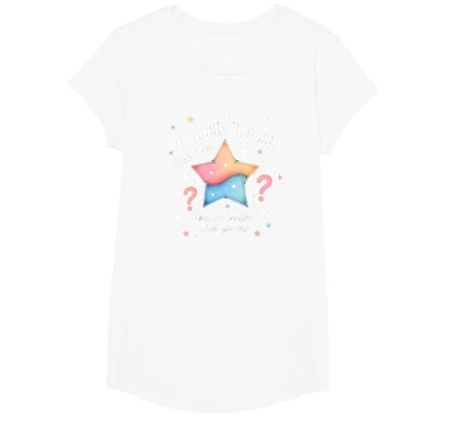 Twinkle Star Gender Reveal Kinderreim, Baby-Überraschung T-Shirt, Girls, Weiß, XS von Generic