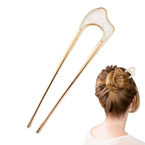 U-förmige kurze Scheiben-Haarnadel, kurzes Frisuren-Zubehör, Haar-Sticks – Haarstyling-Sticks Werkzeugzubehör für Mädchen, Erwachsene, Männer, alle Altersgruppen von Generic