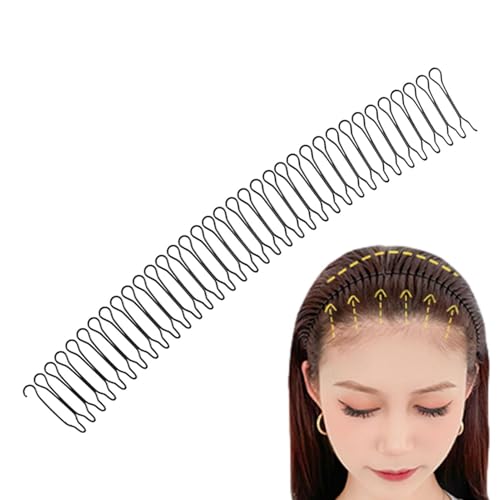 U-förmiger Haar-Finishing-Fixierkamm - Dehnbares Haar-Hochsteckfrisur-Werkzeug | Unsichtbarer Pony-Halter, dekorativer Haarkamm für Frauen & Mädchen | Draht-Haar-Seitenkämme für Frisuren von Generic