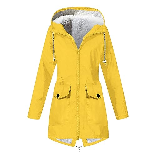 Übergangsjacke Damen Damen Mantel Herbst Kurze Jacken Damen Regenmantel Gelb Damen Regenjacke Damen Atmungsaktiv Regenjacke Damen Mantel Rosa Leichte Sommerjacke Damen Winter Frauenmantel von Generic