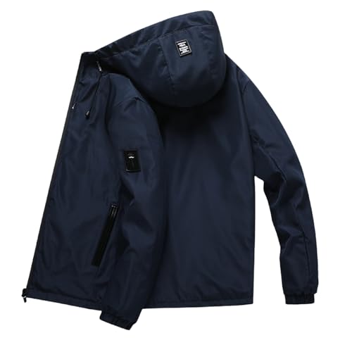 Übergangsjacke Herren Lässig Winterjacke Winddicht Sportlich Übergangsjacke Leicht Elegant Jacken mit Reißverschluss Winter Warm Leichte Fliegerjacken mit Kapuze Angebote Des Tages Heute von Generic