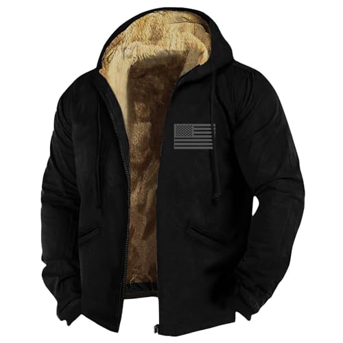 Übergangsjacke Herren Winter Outdoor Fleecejacken Warme Übergangsjacke Angebote des Tages Heute Mit Kapuze Hoodie Mit Durchgehendem Reißverschluss Parka Winter schwarz 6XL Übergangsjacke Herren Winter Outdoor Fleecejacken Warme Übergangsjacke Angebote des Tages Heute Mit Kapuze Hoodie Mit Durchgehendem Reißverschluss Parka Winter schwarz 6XL von Generic