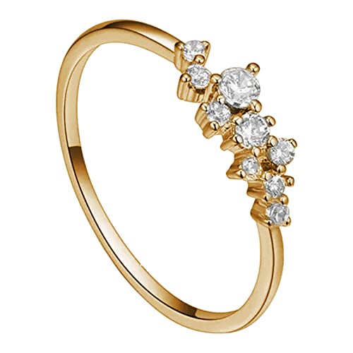 Überzug-Golddiamant-Ring Schwanz-Ring-Schmucksachen der neun -Frauen Lampen-Ringe (Gold, 10) von Generic