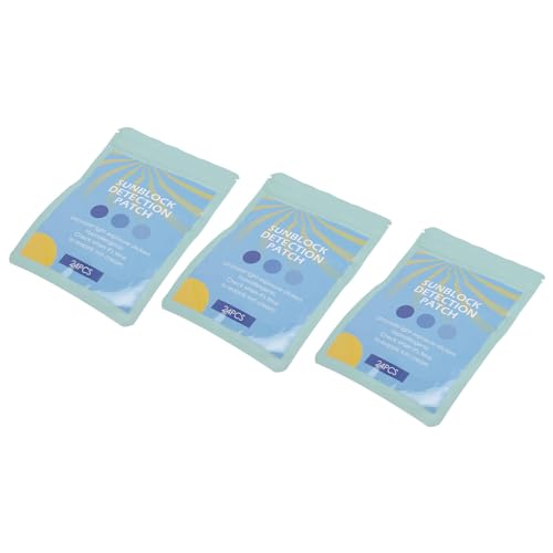 UV-Erkennungsaufkleber, Sicher aus PVC und Farbwechselndem Papier, 24 Stück X 3, Einfach zu Verwendendes Sonnenschutz-Erkennungspflaster, Bequem Zum Wandern von Generic
