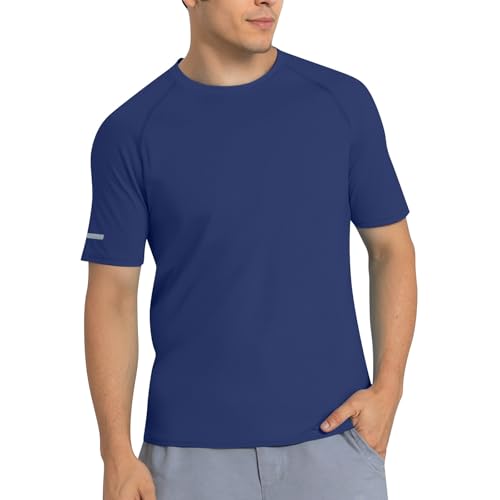 UV Schutz Shirt Herren Kurzarm Schnelltrocknend Rashguard Leicht Atmungsaktiv Laufshirt Outdoor Funktionsshirt Männer Sport Oberteil UV Schutz Shirt Herren Kurzarm Schnelltrocknend Rashguard Leicht Atmungsaktiv Laufshirt Outdoor Funktionsshirt Männer Sport Oberteil von Generic