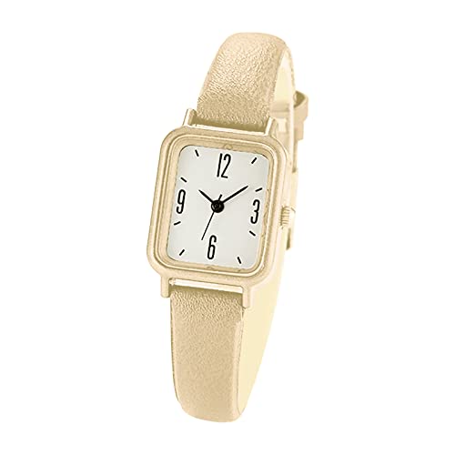 Uhren Einfache Damenuhren Mattierte Gürteluhren Geschenkuhren für Frauen Uhren krW197 (Beige, One Size) von Generic