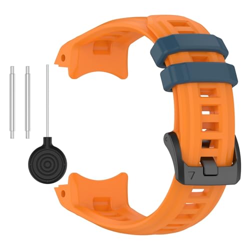 Uhrenarmband Kompatibel mit Garmin Instinct E【45MM】, Silikon Kautschuk Uhrenarmband Damen Herren Ersatzarmband Armband Smartwatch Uhren Zubehör (L, 15X5CM) von Generic