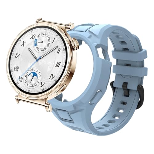 Uhrenarmband Kompatibel mit Huawei GT 5【41MM】, Silikon Kautschuk Uhrenarmband TPU Damen Herren Ersatzarmband Armband Smartwatch Uhren Zubehör (E, 15X5CM) von Generic