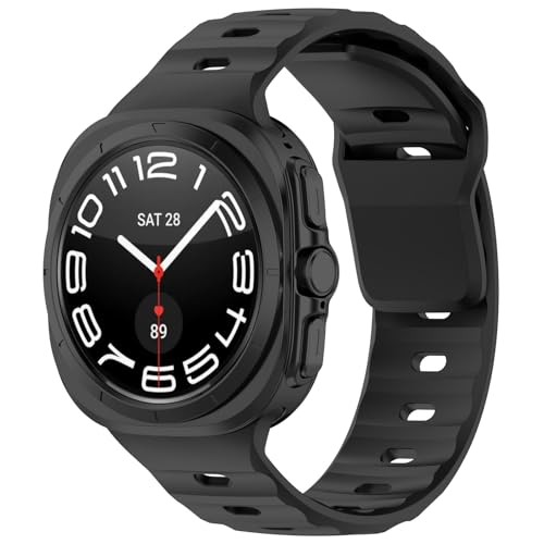 Uhrenarmband Kompatibel mit Samsung Galaxy Ultra 47MM, Silikon Kautschuk Uhrenarmband Damen Herren Ersatzarmband Armband Smartwatch Uhren Zubehör (B, 15X5CM) von Generic