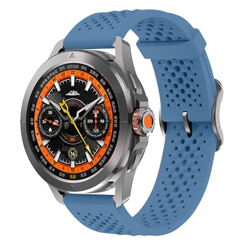 Uhrenarmband Kompatibel mit XiaoMi Band S4 Sport【22mm】, Silikon Kautschuk Uhrenarmband Damen Herren Ersatzarmband Armband Smartwatch Uhren Zubehör (I, 22X2.2CM) von Generic