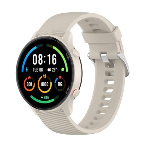 Uhrenarmband Kompatibel mit XiaoMi Color Sports【22mm】, Silikon Kautschuk Uhrenarmband Damen Herren Ersatzarmband Armband Smartwatch Uhren Zubehör (A, 21X2.2CM) von Generic