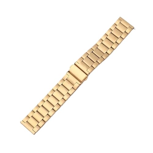Uhrenarmband aus Edelstahl, geeignet for Männer und Frauen(Gold,20mm) von Generic