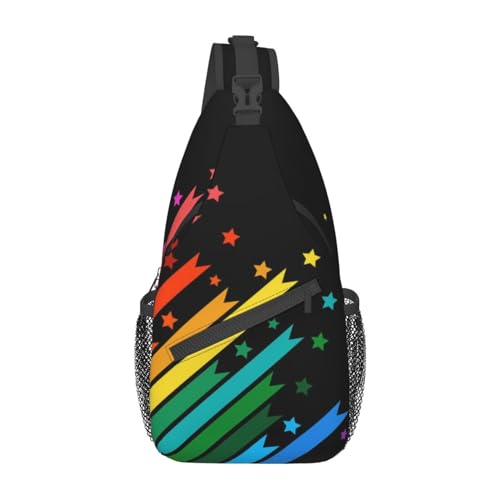 Umhängetasche Regenbogen Lgbt Gay Pride Anti-Diebstahl Crossbody Bags Multipurpose Sling Rucksack Für Sport Einkaufen Herren 19X39Cm von Generic