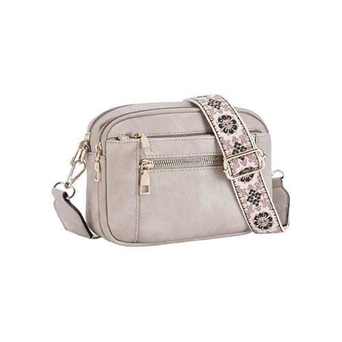 Umhängetasche für Damen, Hobo-Taschen für Damen, Umhängetaschen für Damen, Handytasche, Schultertasche für Damen, Schultertasche für Damen, Tasche mit mehreren Fächern, Grau, Consulte la descripción von Generic