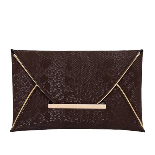 Umschlag Kupplung Frauen Clutch -Tasche for Hochzeitsfeier und Abendveranstaltungen (schwarz) (Kaffee) von Generic