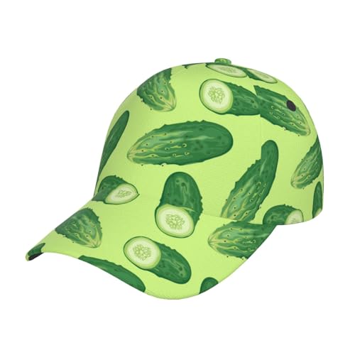 Unisex,Herren Dame Trucker-Mütze Gurke Süß Laufmütze Retro Baseball Kappe Verstellbar Freizeitmütze Für Urlaub Sport Camping von Generic