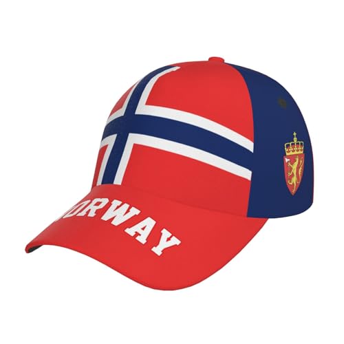 Unisex Basecap Norwegen Flagge Nordisch Trucker Kappe Leicht Baseballmütze Baumwolle Hysteresenkappe Für Sport Draussen Reisen von Generic