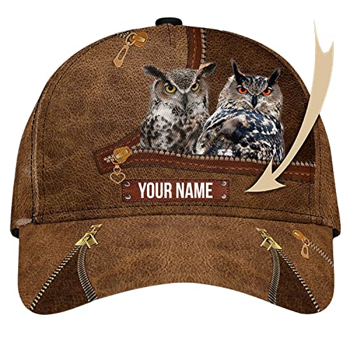 Unisex Basecap Trucker-Kappe Leicht Hysteresenkappe Atmungsaktiv Baseballmütze Für Golf Wander Reisen Draussen Personalisierte 3D-Gedruckte Eule von Generic