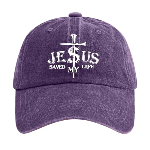 Unisex Basecap mit Jesus-Kreuz Christliche Baseball Cap Washed Cotton Verstellbar Baseballkappe für Herren und Damen Christus Glaube Baseballmütze Mütze von Generic