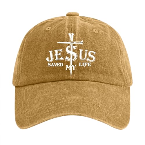 Unisex Basecap mit Jesus-Kreuz Christliche Baseball Cap Washed Cotton Verstellbar Baseballkappe für Herren und Damen Christus Glaube Baseballmütze Mütze von Generic