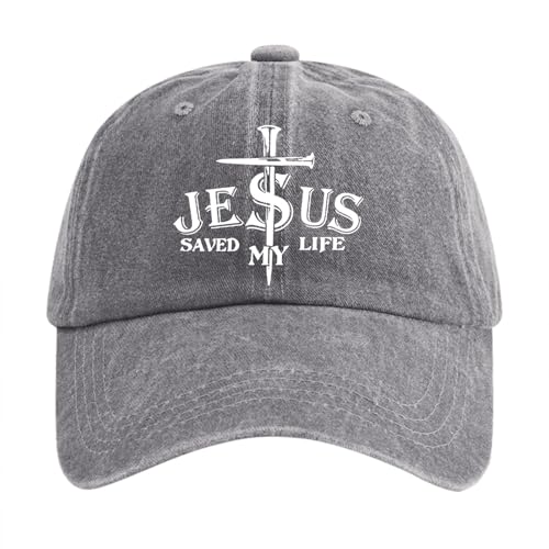 Unisex Basecap mit Jesus-Kreuz Christliche Baseball Cap Washed Cotton Verstellbar Baseballkappe für Herren und Damen Christus Glaube Baseballmütze Mütze von Generic