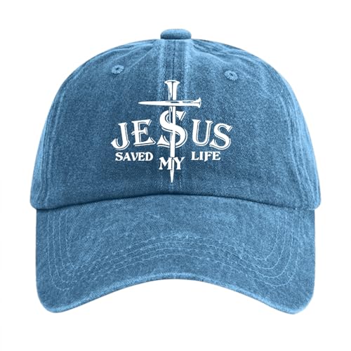 Unisex Basecap mit Jesus-Kreuz Christliche Baseball Cap Washed Cotton Verstellbar Baseballkappe für Herren und Damen Christus Glaube Baseballmütze Mütze von Generic