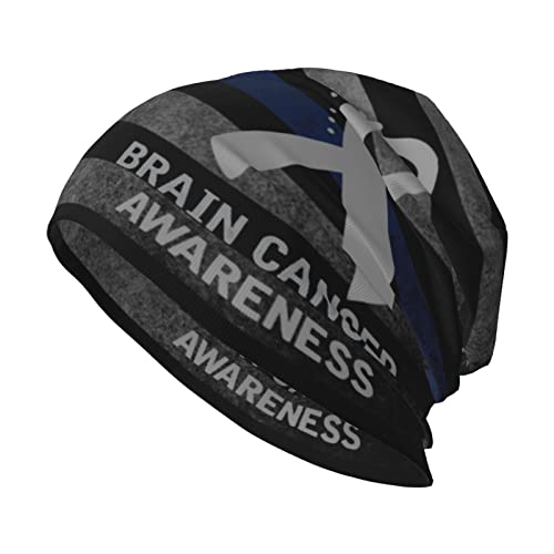 Unisex Beanie Mütze Bewusstsein Für Hirntumore Arbeitsmütze Mode Beanie for Men Weich Slouch Beanie Mütze Für Reisen Schlaf Autumn von Generic