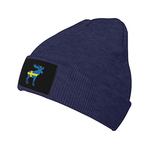 Unisex Beanie Mütze Schwedische Flagge Und Elch Skull Strickmütze Stretchy Warme Mütze Winddicht Mütze Für Wandern Strand Herren Damen Unisex Beanie Mütze Schwedische Flagge Und Elch Skull Strickmütze Stretchy Warme Mütze Winddicht Mütze Für Wandern Strand Herren Damen von Generic