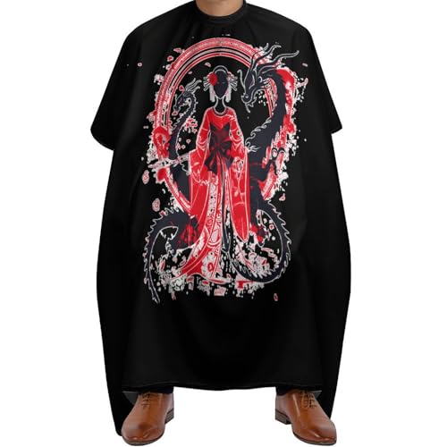 Unisex Friseure Kleid, Japanische Geisha, Friseurumhang Polyester Haarschneidemantel für Haarstyling Erwachsene Frauen Unisex Friseure Kleid, Japanische Geisha, Friseurumhang Polyester Haarschneidemantel für Haarstyling Erwachsene Frauen von Generic