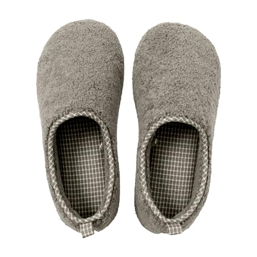 Unisex- Herren Und Damen Weiche Plüsch Retro Pantoffeln Memory-Schaum Offene Zehenpartie Freizeit Slipper Socken rutschfeste Slides Atmungsaktive Mode Plüschhausschuhe von Generic