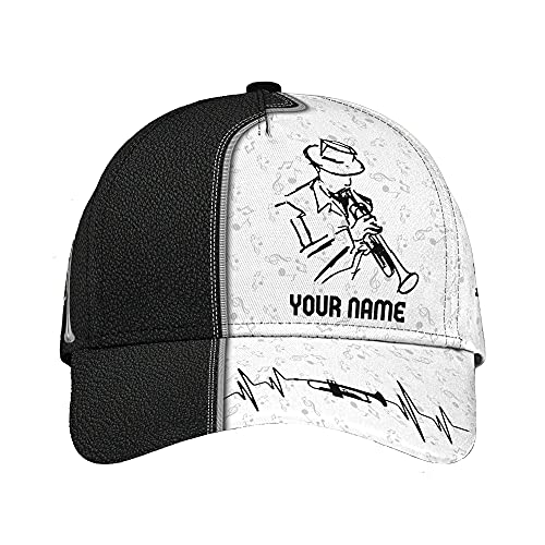 Unisex Hysteresenkappe Trompete Personalisierter Name Baseballkappe Baumwolle Baseball Cap Reine Farbe Hip-Hop-Hut Für Laufen Reisen Angeln von Generic