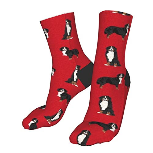 Unisex Socken Berner Sennenhund Haustier Herren Athletic Knöchelsocken Kissen Laufen Baumwolle Crew Schwarz (11028), siehe abbildung, One size von Generic