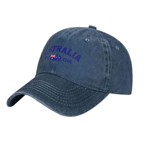 Unisex Sonnenmütze Australien Flagge Baseball Kappe Premium Papa Hüte Trendig Trucker Kappe Für Frühjahr Sport Wandern Ausflug von Generic