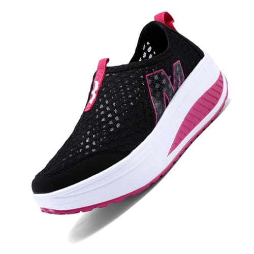 Unisex Wander Shoes Natural Step Komfortschuh Turnschuhe Freizeit Mesh Orthoback Schuhe Damen Glitzer Low Plateau Walkingschuhe Hallux Valgus Mit Fu?gew?lbeunterstützung von Generic