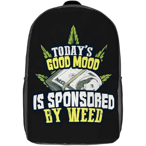 Unisex Wanderrucksack Lustiges Cannabis-Spruch-Design Rucksäcke Perfekt Rucksack Für Camping, Universität, Freizeit, 42X32X14Cm von Generic
