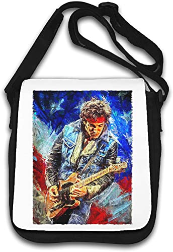 United States Flag Guitar Solo Art Schultertasche Weiß One Size von Generic