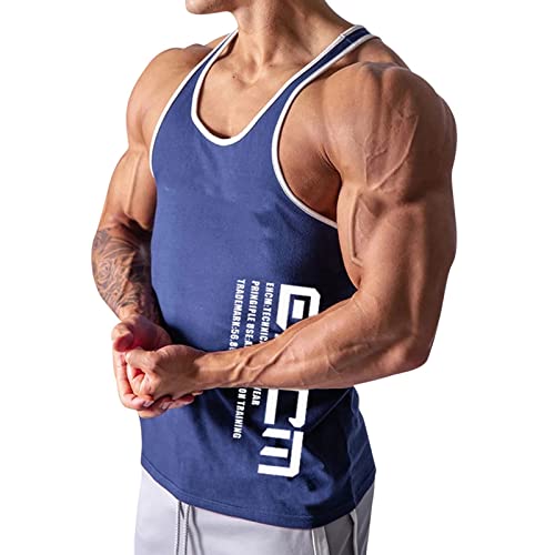 Unterhemd Herren, Oversized Weit Atmungsaktiv Stretch Tanktops Muskelshirt Slim Fit Lustig Sport 4XL Unterhemden Axelshirt Sommer 5XL Ärmellose 3XL Baumwolle Unterhemd Achselshirts von Generic