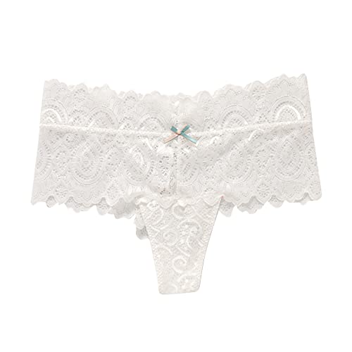 Unterhose Frauen Schlüpfer Blume Slips Erotisch Unterwäsche Lace Lingerie Spitzen String Tanga Panty Damen für Sex mit Spitze Panties & Hipsters Atmungsaktiv Erotic Sexy Dessous Tanga G String von Generic