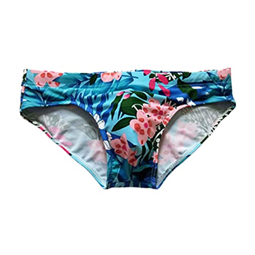 Unterhosen Männer Slip Männer Blumenmuster Unterwäsche bequemer Sportslip Tanga Männer Stretch Atmungsaktiv Herrenslips Mit Eingriff Weichbund Herrenunterwäsche Himmelblau L von Generic