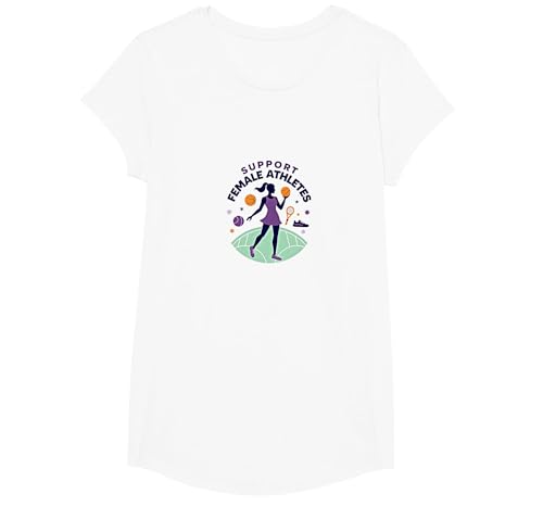 Unterstützen Sie weibliche Sportler T-Shirt, Girls, Weiß, XS Unterstützen Sie weibliche Sportler T-Shirt, Girls, Weiß, XS von Generic