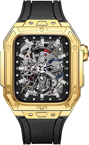 Upgrade Edelstahl -Hülle Silikonewatch -Band ， kompatibel mit Apple Watch 87 45 mm, Mod Kit Metal Hülle mit Silikongurt ， für iWatch 44mm 6 5 4 SE Uhr Ersatzband von Generic