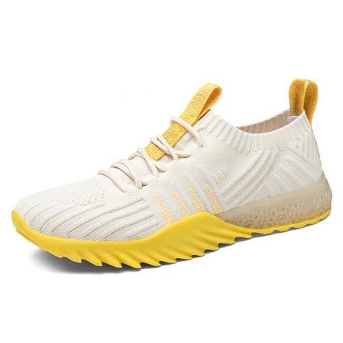 Urban Schuhe Herren Turnschuhe Wanderschuhe Leichte Breite Zehenbox Und Zero-Drop Unisex Bequeme Atmungsaktive Mit Luftpolster High Top Spike Cleats Modischer Leichter Sneaker von Generic